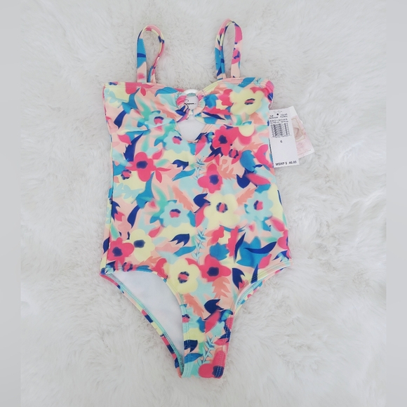 🐠JESSICA SIMPSON GIRLS SWIMSUIT SIZE 6 - Picture 1 of 4